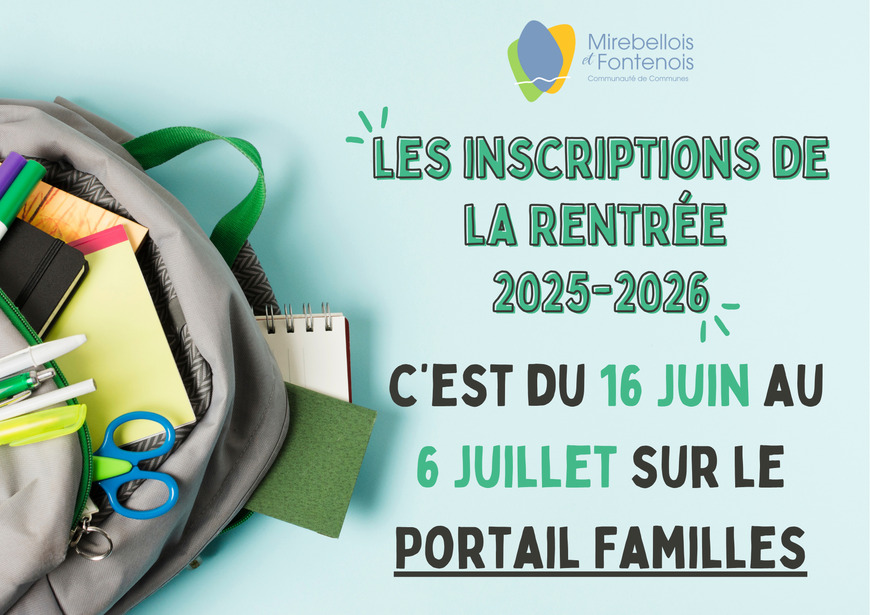 INSCRIPTIONS ENFANCE JEUNESSE 2025-2026