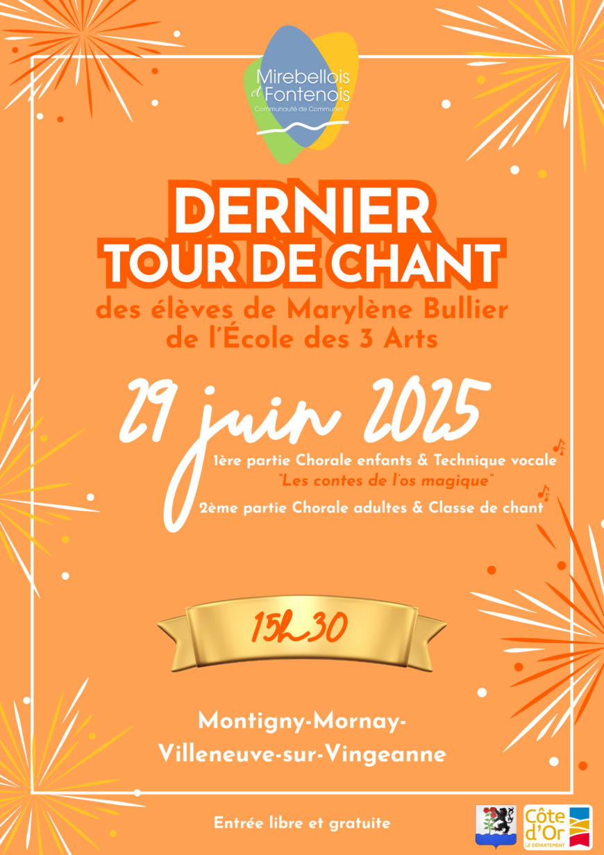 ÉCOLE DES 3 ARTS : DERNIER TOUR DE CHANT