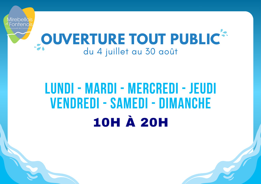 HORAIRE PISCINE INTERCOMMUNALE