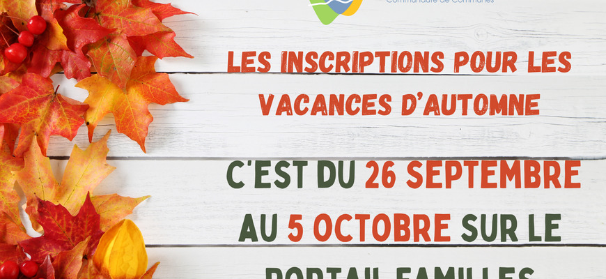 VACANCES D’AUTOMNE