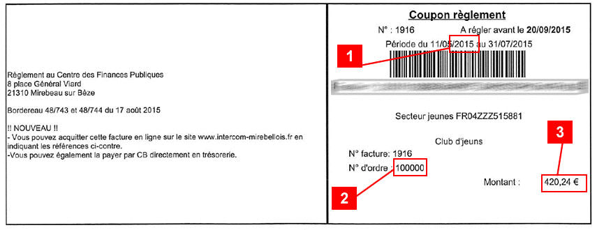 Paiement Secteur jeune